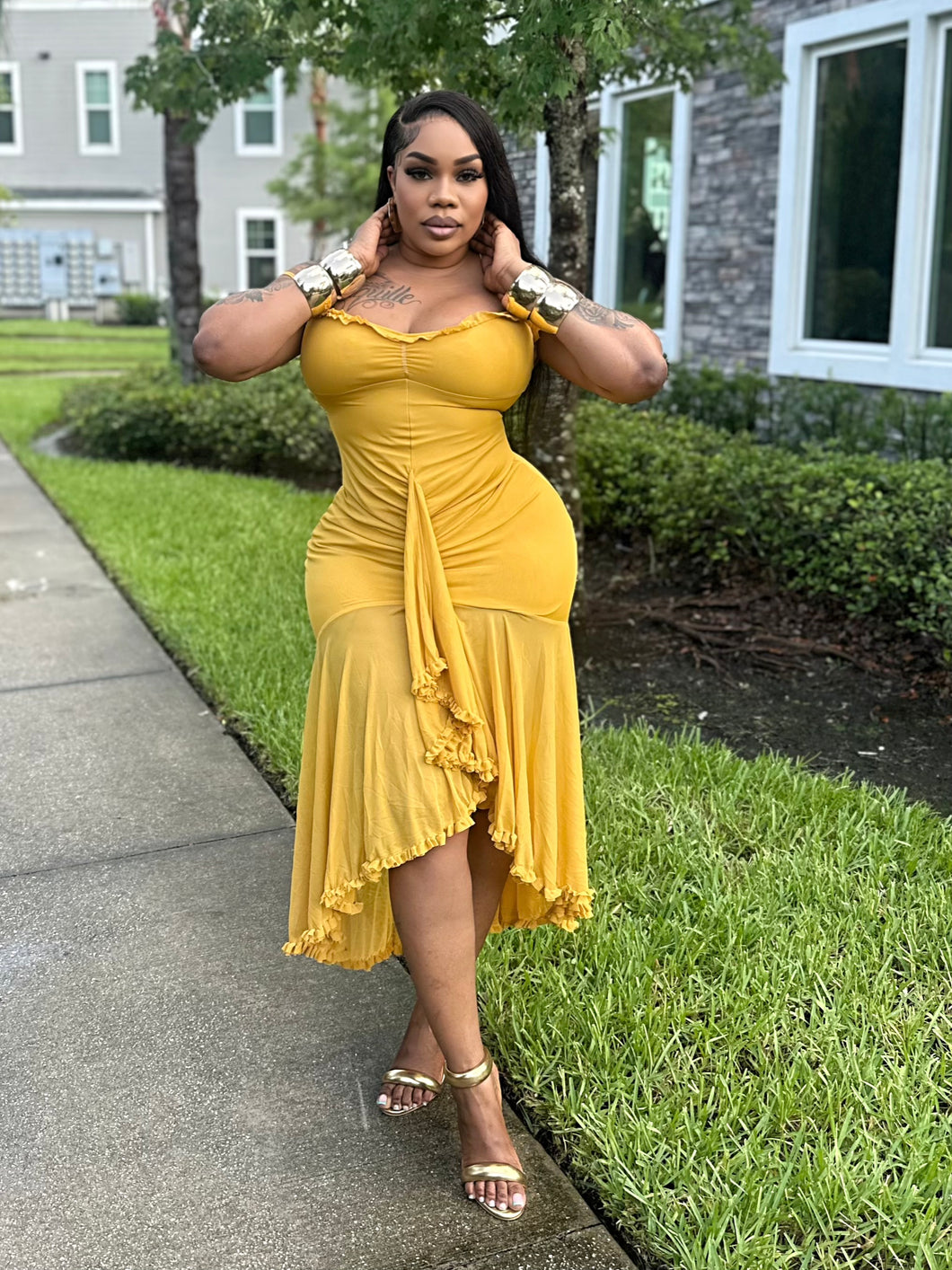 GOLDEN GODDESS CHIC DRESS