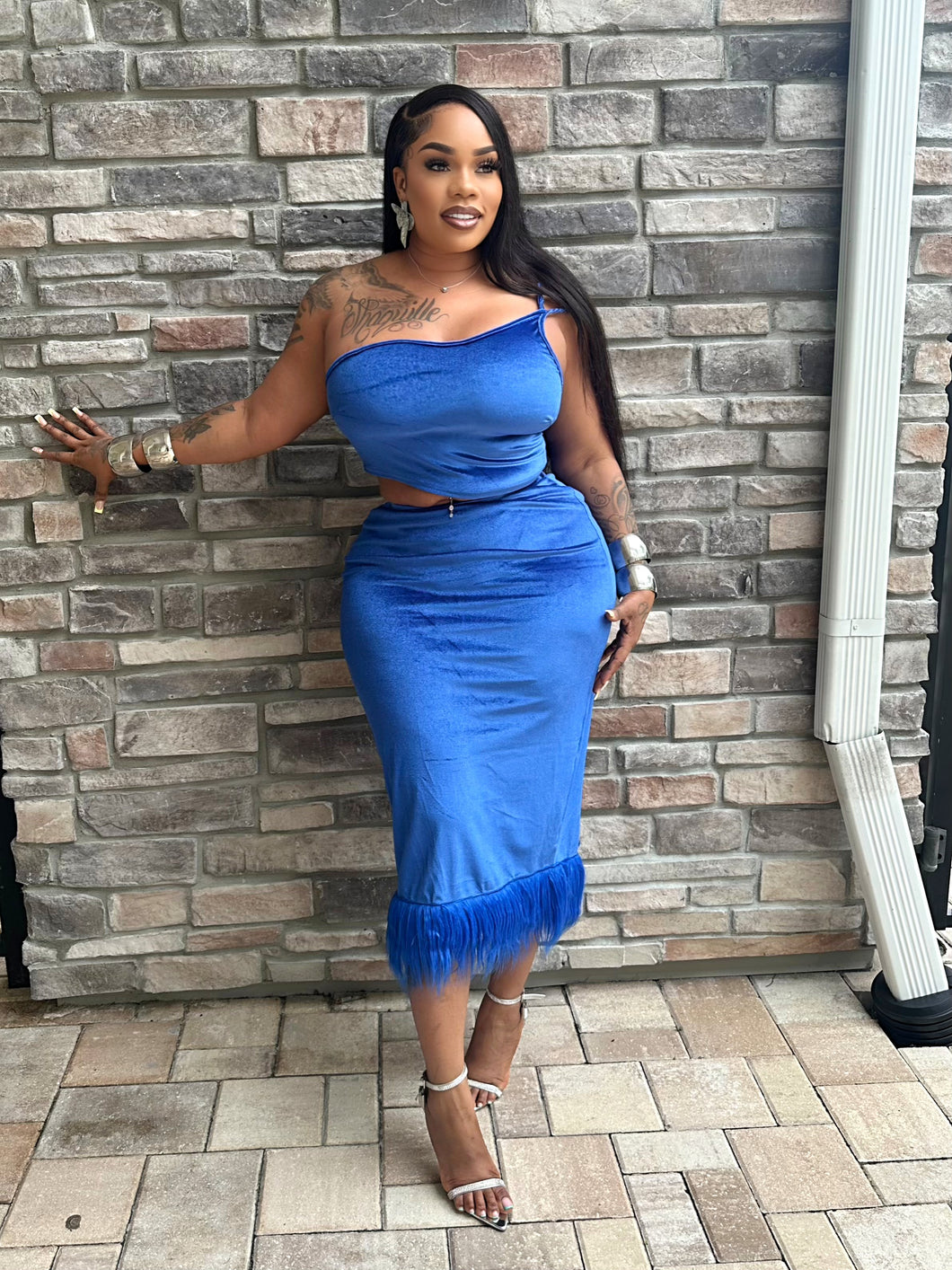 SAPPHIRE SEDUCTION SKIRT SET