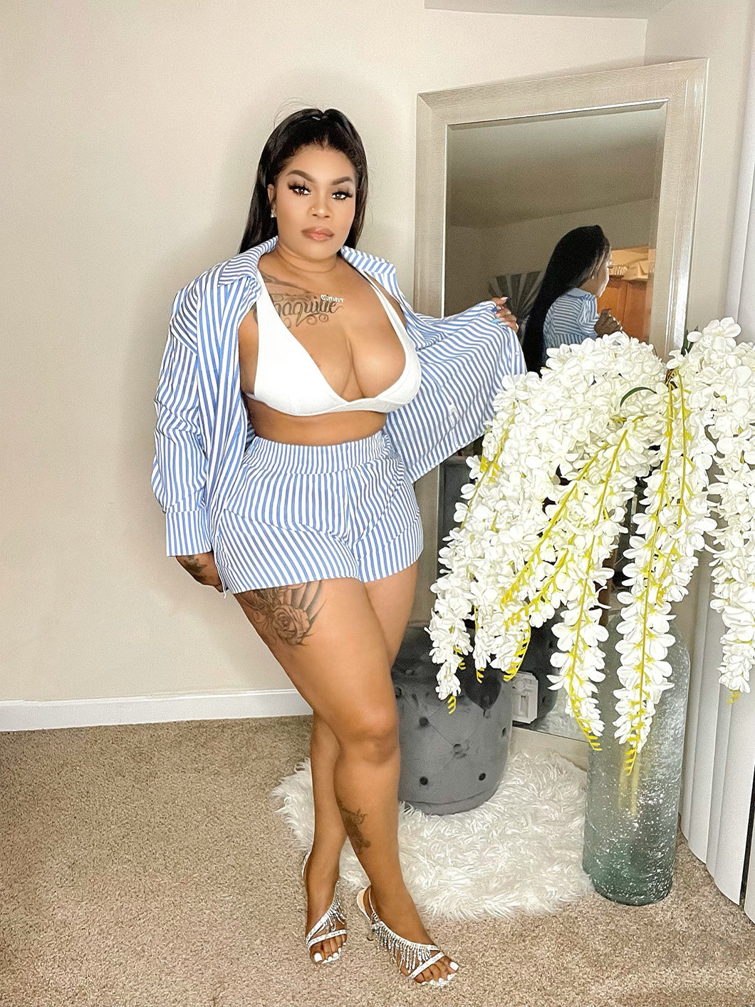 Strike Me Out Shorts Set